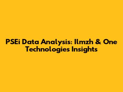 PSEi Data Analysis: Ilmzh & One Technologies Insights