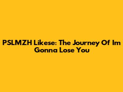 PSLMZH Likese: The Journey Of 'I'm Gonna Lose You'