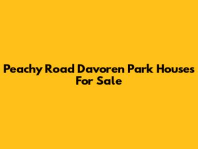 Peachy Road Davoren Park Houses For Sale