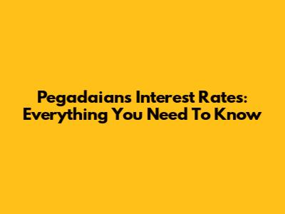 Pegadaian's Interest Rates: Everything You Need To Know