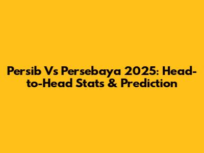 Persib Vs Persebaya 2025: Head-to-Head Stats & Prediction