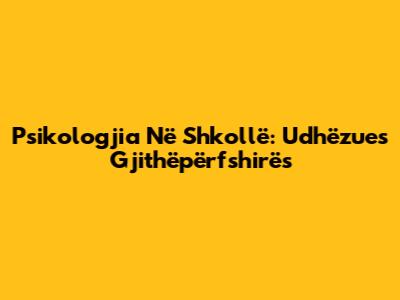 Psikologjia Në Shkollë: Udhëzues Gjithëpërfshirës