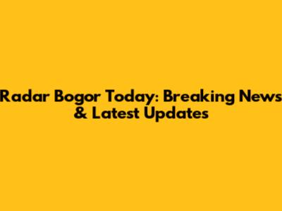 Radar Bogor Today: Breaking News & Latest Updates