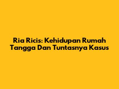 Ria Ricis: Kehidupan Rumah Tangga Dan Tuntasnya Kasus