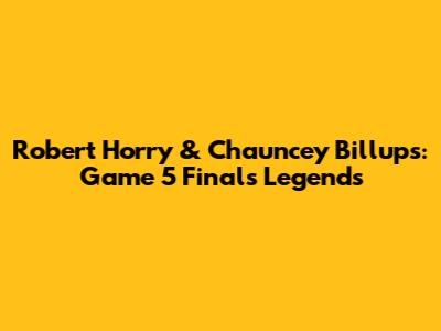 Robert Horry & Chauncey Billups: Game 5 Finals Legends