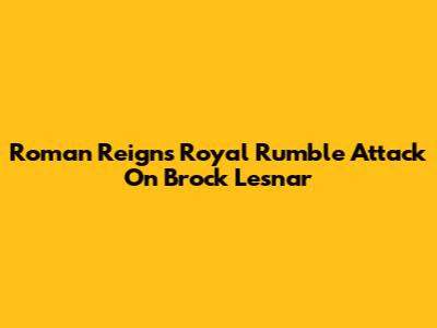Roman Reigns' Royal Rumble Attack On Brock Lesnar