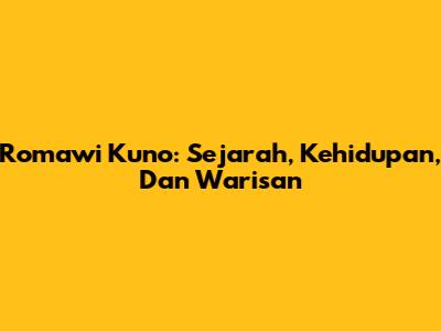 Romawi Kuno: Sejarah, Kehidupan, Dan Warisan