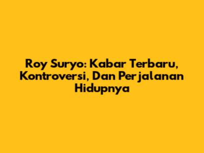 Roy Suryo: Kabar Terbaru, Kontroversi, Dan Perjalanan Hidupnya