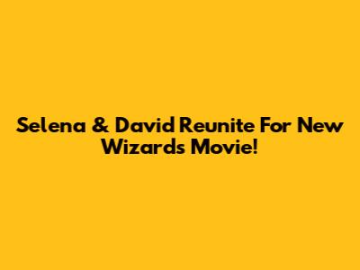 Selena & David Reunite For New Wizards Movie!