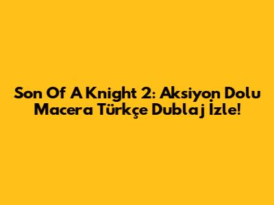 Son Of A Knight 2: Aksiyon Dolu Macera Türkçe Dublaj İzle!