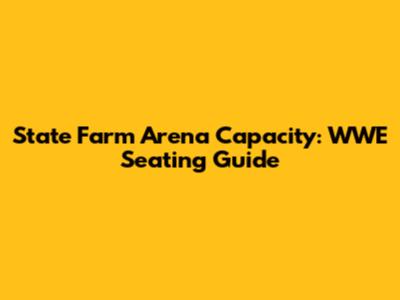 State Farm Arena Capacity: WWE Seating Guide