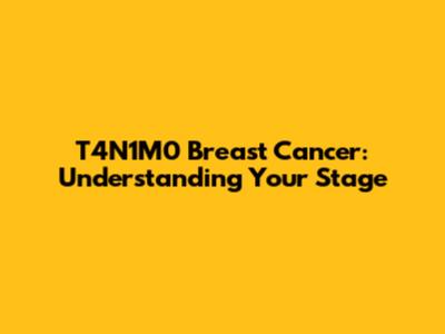 T4N1M0 Breast Cancer: Understanding Your Stage