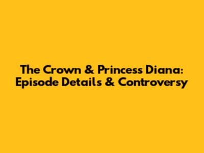 The Crown & Princess Diana: Episode Details & Controversy