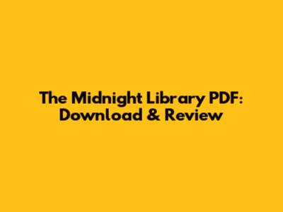 The Midnight Library PDF: Download & Review