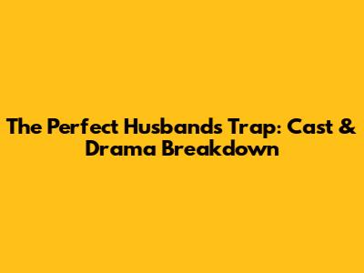 The Perfect Husband's Trap: Cast & Drama Breakdown