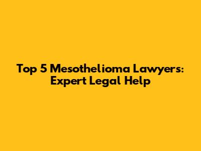 Top 5 Mesothelioma Lawyers: Expert Legal Help