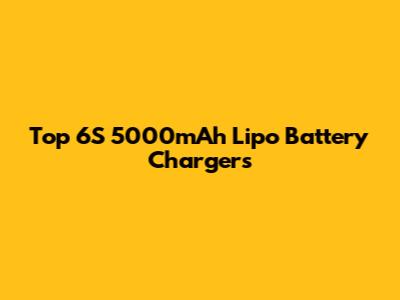 Top 6S 5000mAh Lipo Battery Chargers