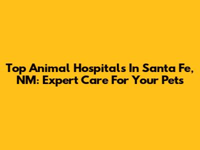 Top Animal Hospitals In Santa Fe, NM: Expert Care For Your Pets
