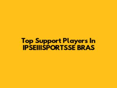 Top Support Players In IPSEIIISPORTSSE BRAS