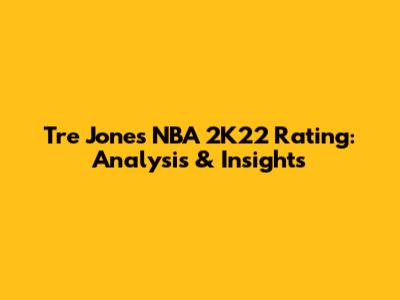 Tre Jones NBA 2K22 Rating: Analysis & Insights