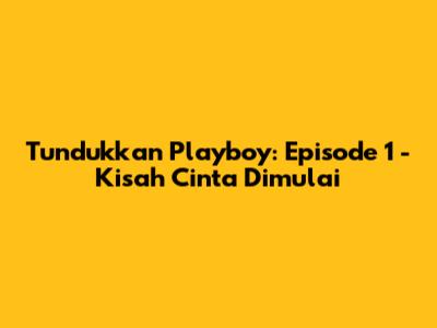Tundukkan Playboy: Episode 1 - Kisah Cinta Dimulai