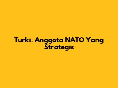 Turki: Anggota NATO Yang Strategis