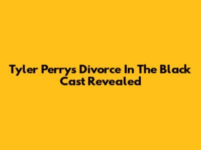 Tyler Perry's 'Divorce In The Black' Cast Revealed