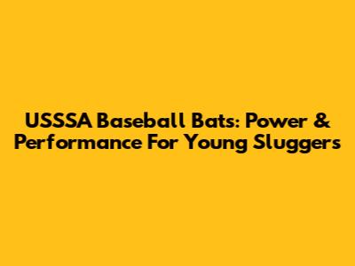 USSSA Baseball Bats: Power & Performance For Young Sluggers