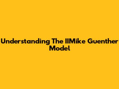 Understanding The IIMike Guenther Model
