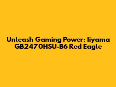 Unleash Gaming Power: Iiyama GB2470HSU-B6 Red Eagle