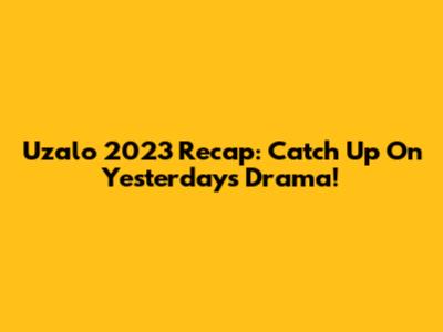 Uzalo 2023 Recap: Catch Up On Yesterday's Drama!