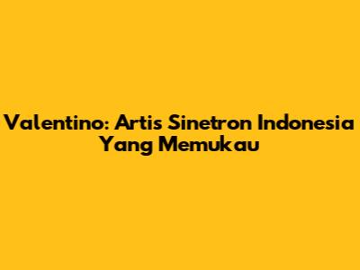 Valentino: Artis Sinetron Indonesia Yang Memukau
