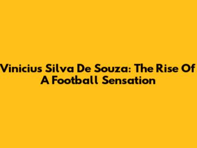 Vinicius Silva De Souza: The Rise Of A Football Sensation
