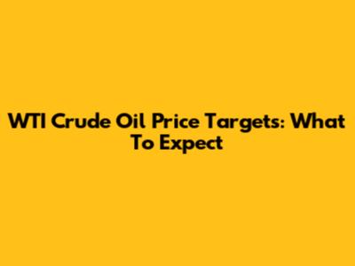 WTI Crude Oil Price Targets: What To Expect