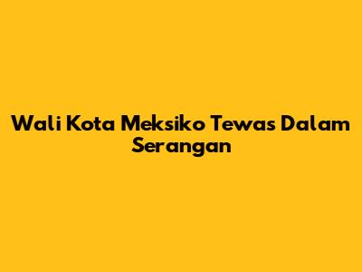 Wali Kota Meksiko Tewas Dalam Serangan