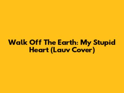 Walk Off The Earth: My Stupid Heart (Lauv Cover)