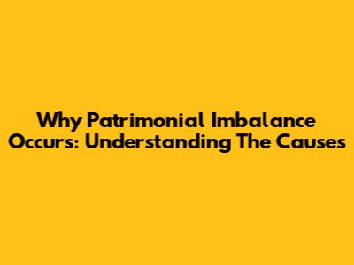 Why Patrimonial Imbalance Occurs: Understanding The Causes