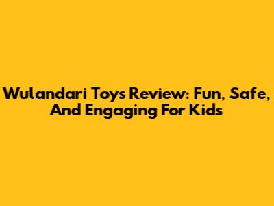Wulandari Toys Review: Fun, Safe, And Engaging For Kids