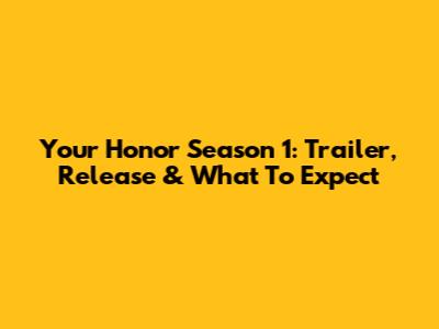 Your Honor Season 1: Trailer, Release & What To Expect